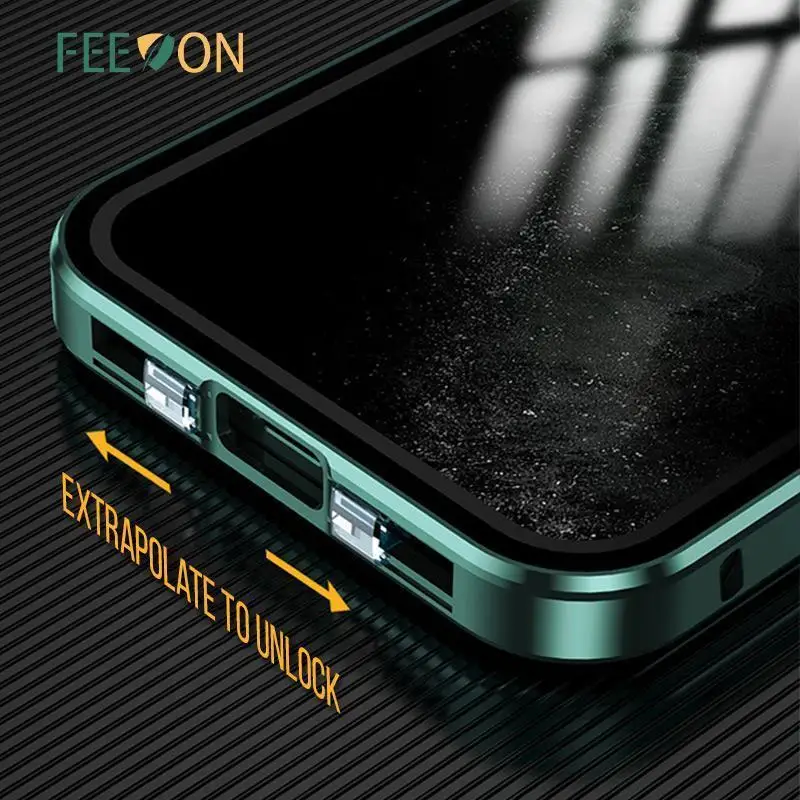 Feeon®Противоскользящий двухсторонний чехол с пряжкой для iPhone 11 12 PRO MAX X/XS/XR