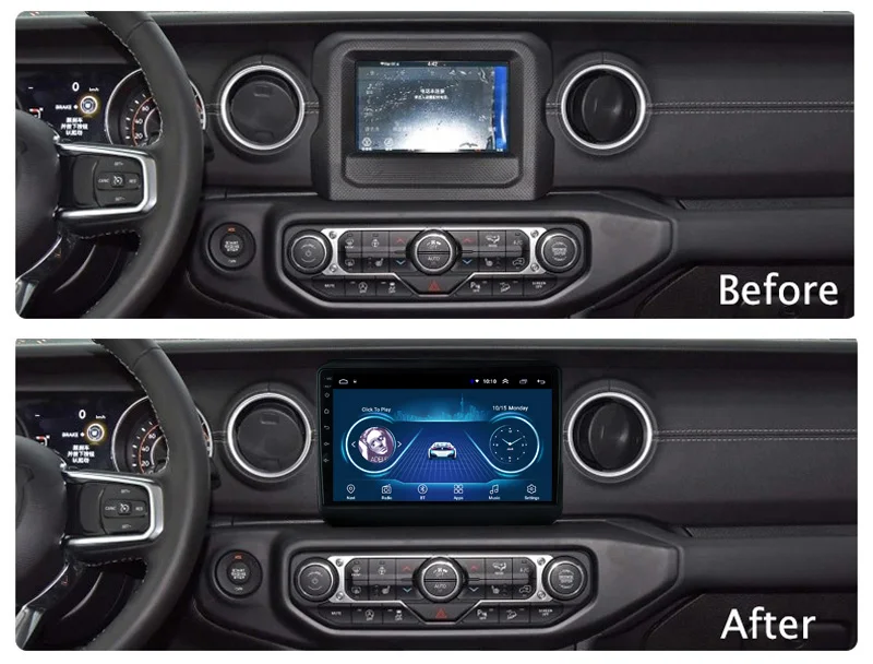 Для Jeep Wrangler 4 JL автомобильный Радио Мультимедиа Видео плеер навигация gps Android 8,1 No 2din 2 din dvd