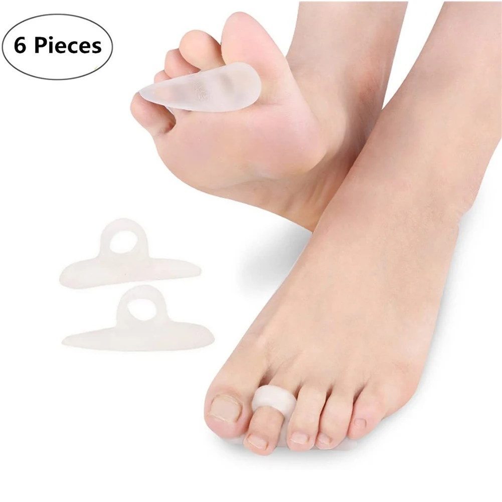 6 штук молотковая Подушечка для пальцев ног гелевые подушечки корректор и