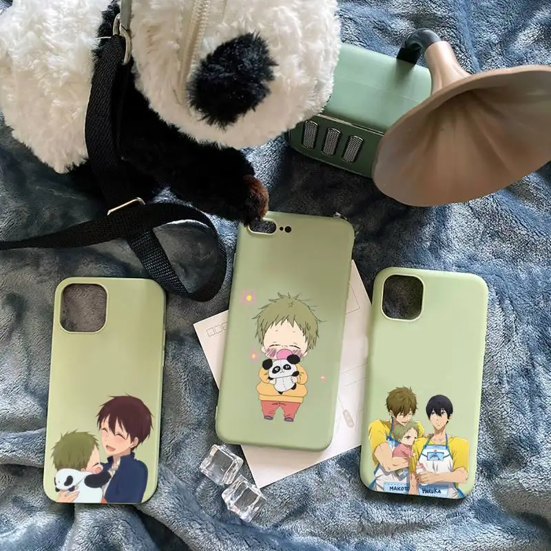 

School Babysitters Ryuichi Kashima Phone Case Candy Color for iPhone 6 7 8 11 12 s mini pro X XS XR MAX Plus