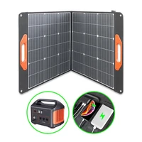 portable solar generator 100w portable foldable etfe solar panel charger for summer camping van rv