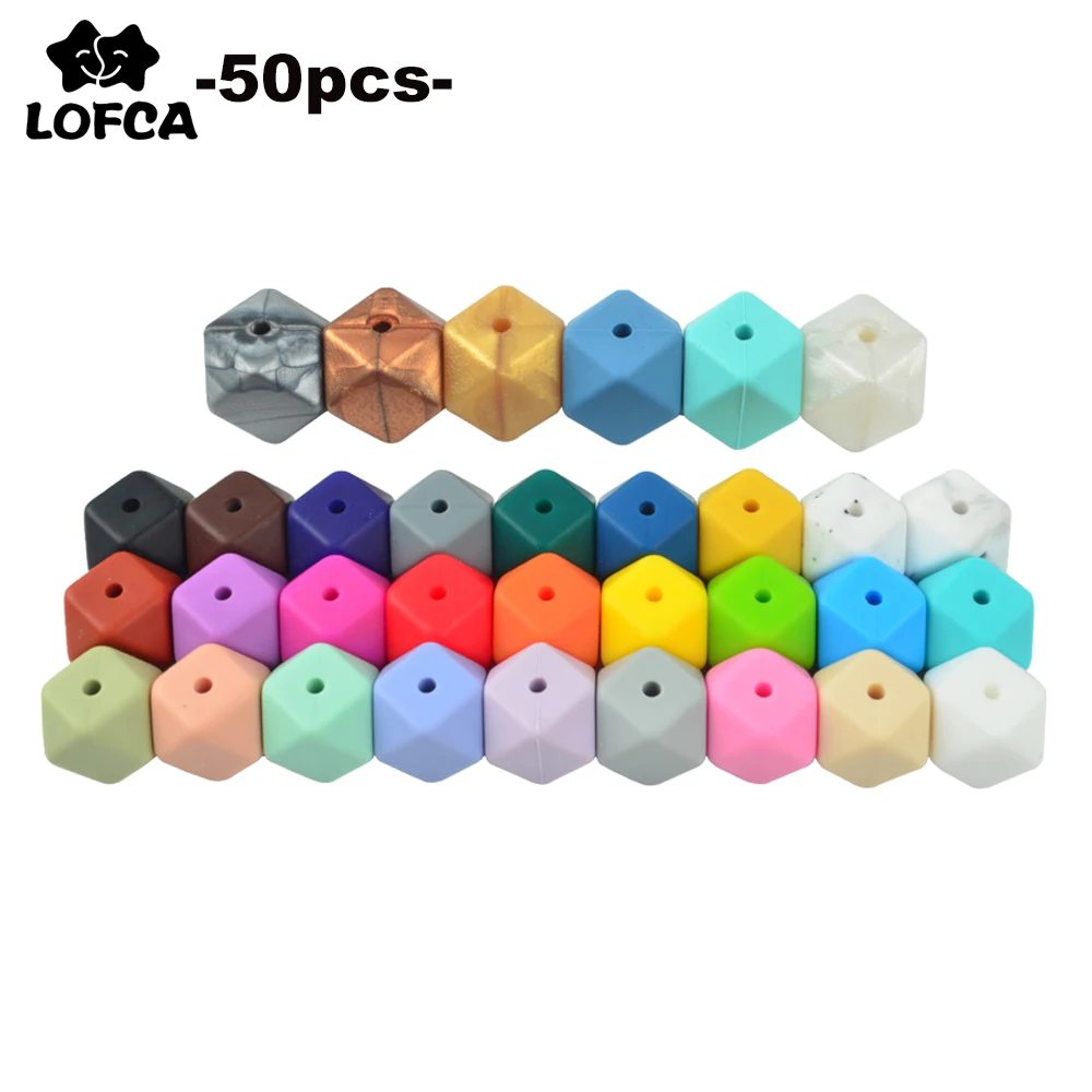 50 шт. шестигранные силиконовые бусины 17 мм|Детские прорезыватели| |