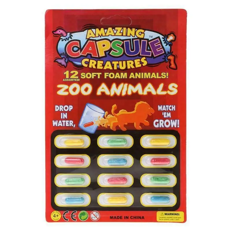 Капсула для увеличения объема игрушек развивающая игрушка-динозавр поглощающая