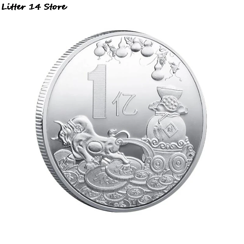 

2021 Year of Ox Lucky Coin Gossip Feng Shui Coins Chinese Zodiac Crafts Gift 1Pc