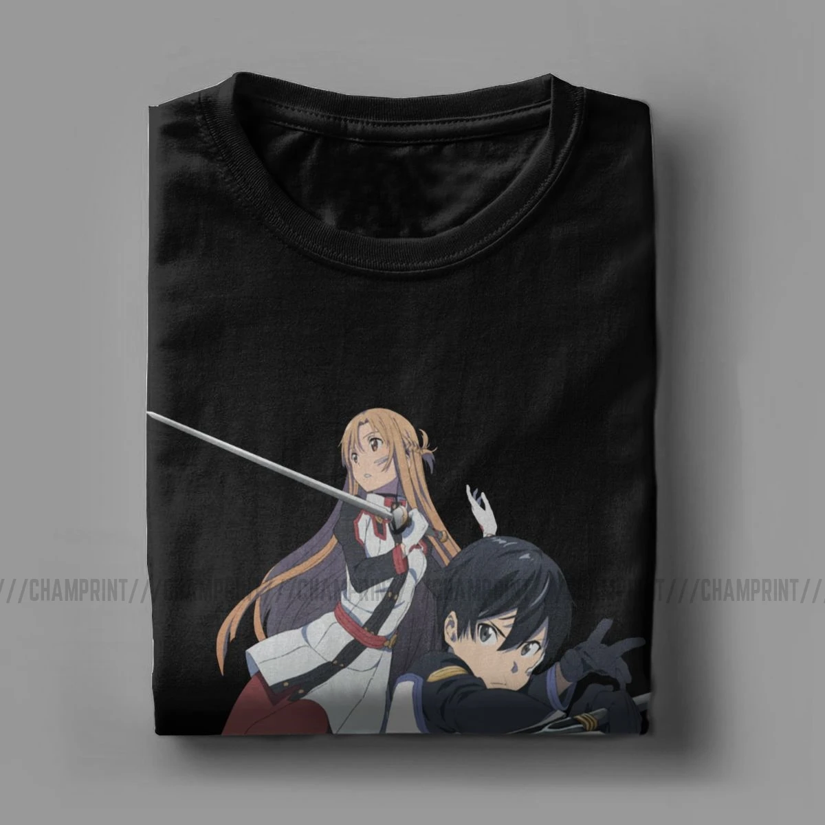 Повседневная футболка с изображением меча онлайн Asuna Kirito Мужская из чистого