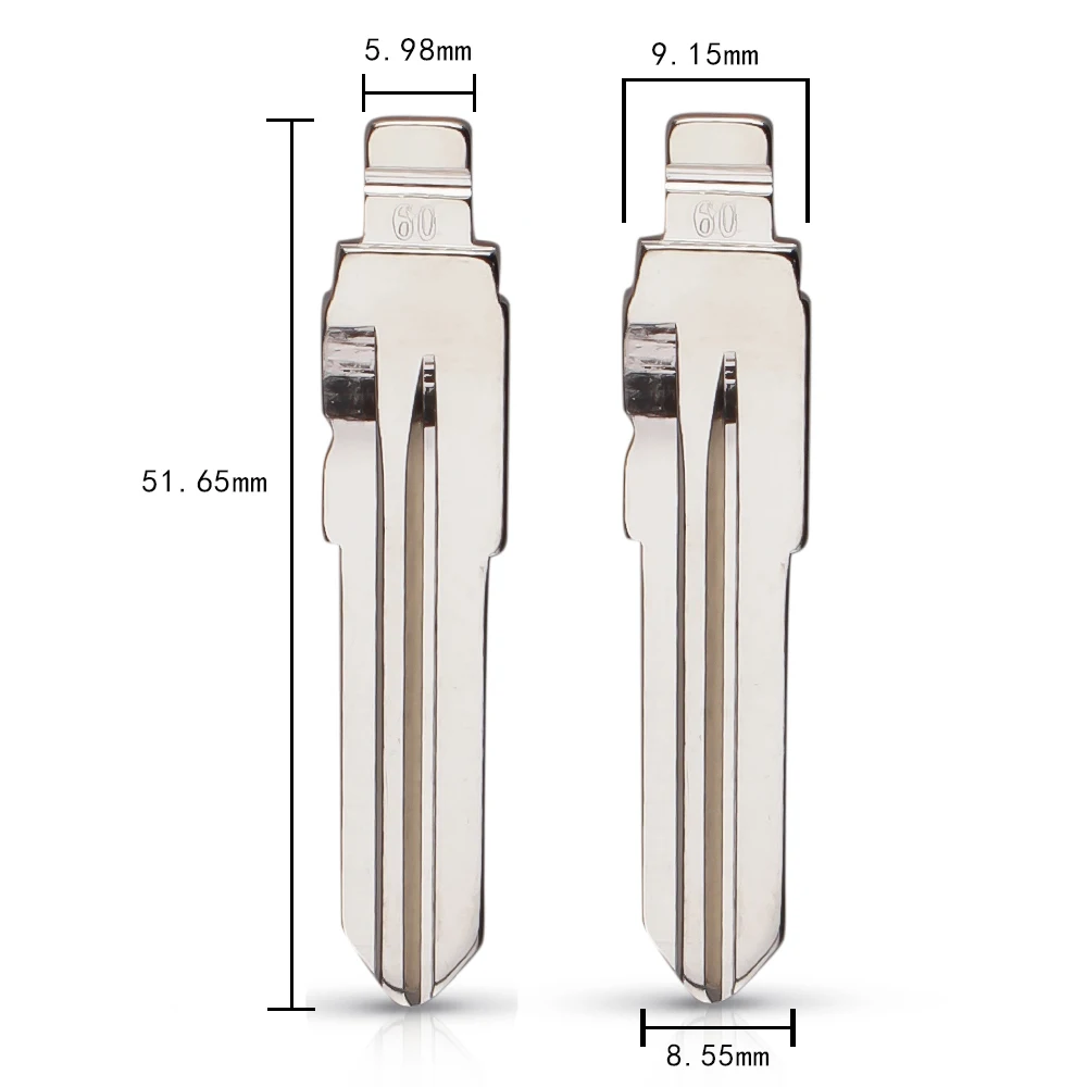 KEYYOU 10 pcs/lot Metal Blank Uncut Flip KD Remote Key Blade Type #60 for Fiat NO. 60 | Автомобили и мотоциклы
