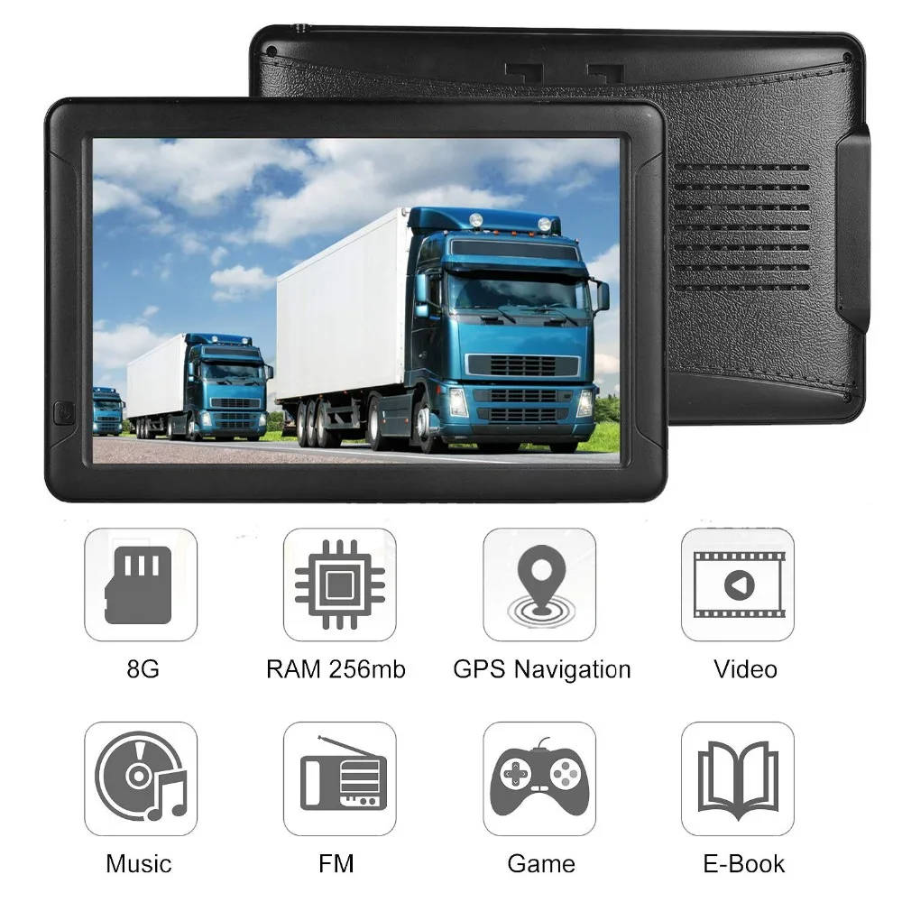 Gps автомобильный навигатор 9 дюймов HD емкостный ЖК-экран сенсорный экран 256MBFM Bluetooth спутниковая голосовая навигация для грузовиков Navitel Новинка