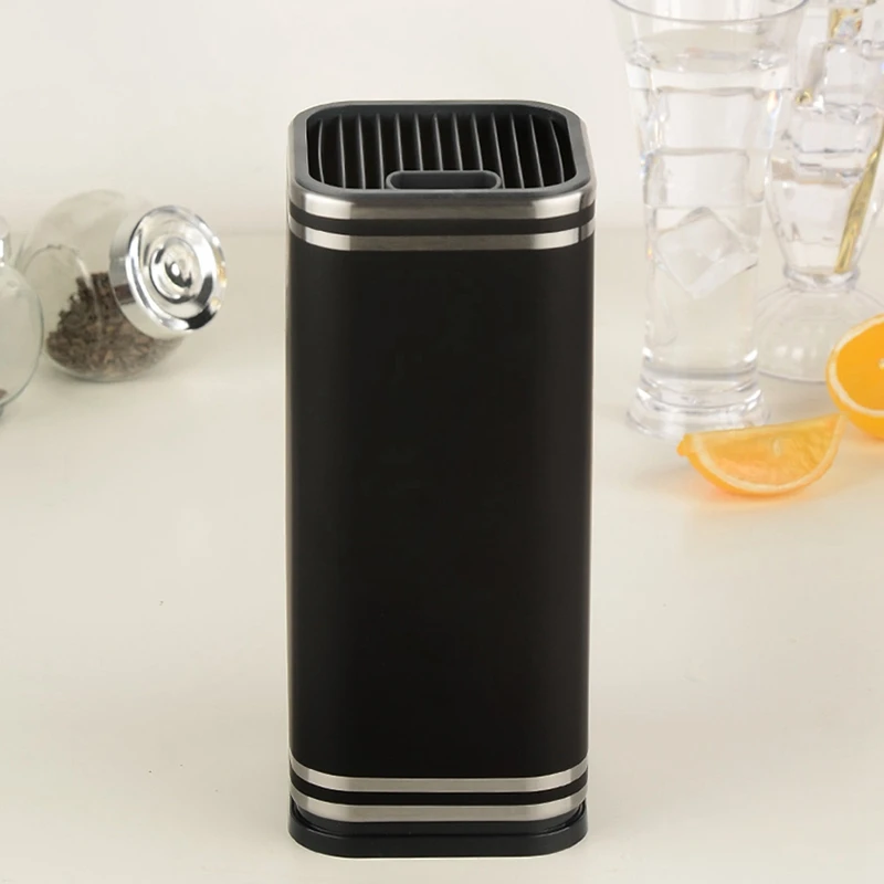 8 дюймов черная подставка для ножей большой емкости из нержавеющей стали