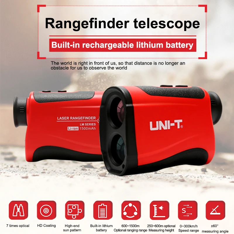 

UNIT Laser Rangefinder 1500M 1200M 1000M 800M 600M Golf Sport Laser Distance Meter Telescope Meter For Speed Hunting Survey