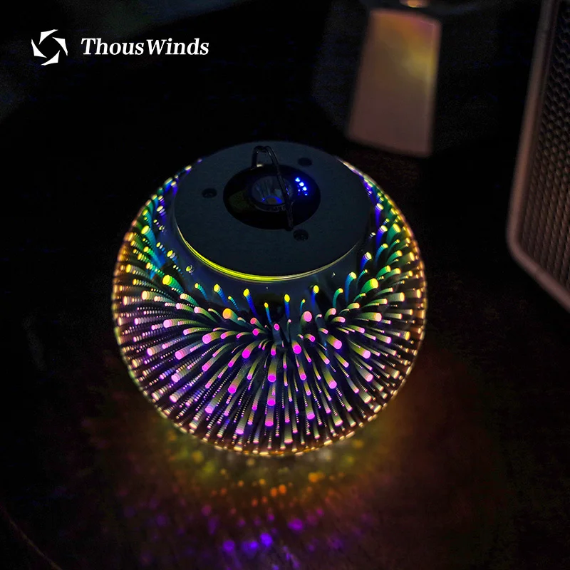 저렴한 Thous Winds-골대 제로 LED 램프 3D 불꽃 랜턴 야외 캠핑 조명, 그림자 유리 전등갓