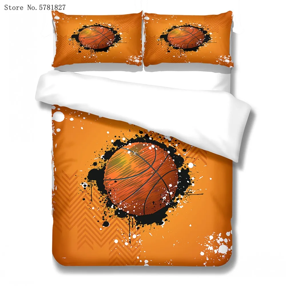

2/3 Pieces Basketball Bedding Set 3D Print Famous Sport Duvet Cover Set Single Queen King Bed Quilt Cover Home Bed Cover Set