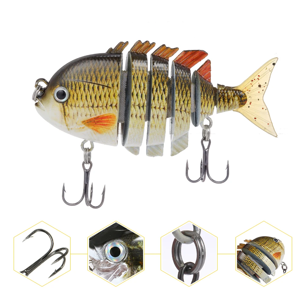 ILure рыболовная приманка 6 секций для рыбной ловли 8 см/14 г # хорошее качество крючок