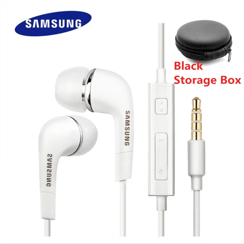 White With Box 3,5 мм наушники samsung EHS64 гарнитуры со встроенным микрофоном в уши проводные наушники для смартфонов с бесплатным подарком - Цвет: White With Box