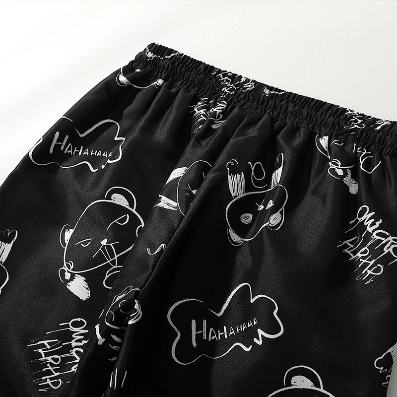 Aolamegs Hip Hop Sweatpants Men Cute Animal Printing Track Cargo Pants Autumn Fashion Casual Harajuku Jogger Trousers Streetwear | Мужская