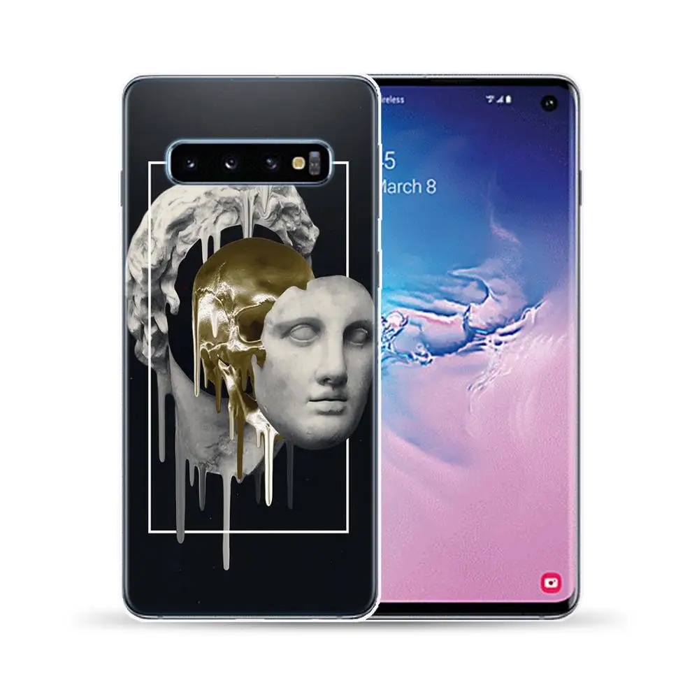 Мягкий ТПУ чехол с рисунком Давида в винтажном стиле для Samsung Galaxy S6 S7 Edge S8 S9 S10 Plus 5G E