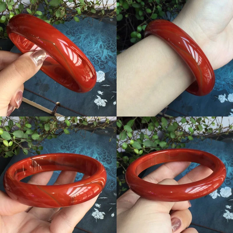 

Natural handcarved red agate bangle bracelets women bangle jade jewelry jadeite jade bangles add certificate bracelet ruby