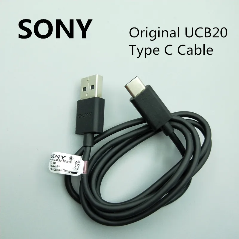Оригинальный кабель Sony Type C для быстрой зарядки UCB20 USB c передачи данных 100 см Xperia