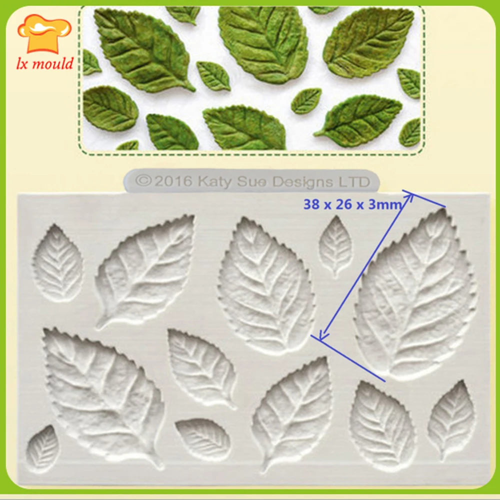 

New Rose Leaf Silicone Mold Leaf Shape Sugar Mould DIY Letter Cake Decorator