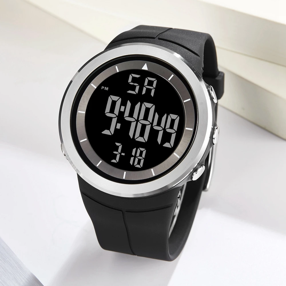Цифровые мужские военные спортивные часы reloj hombre Красный 50 м дайвер силиконовый браслет мужские наручные часы водонепроницаемые светодиодные Мужские часы Подарки
