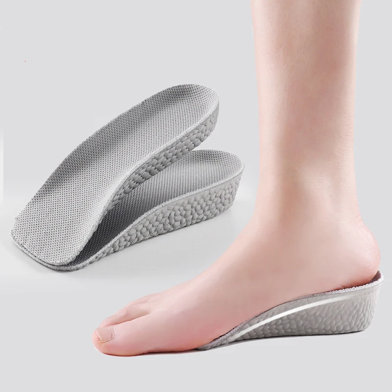 FoamBeads Heighten Insoles Height Increase Insole Arch Support Heel Pad Shock Absorption Insoles for Feet Light Weight Shoes Pad