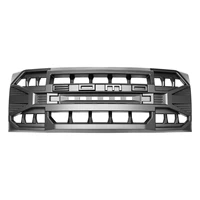 matte black front compatible grille woff road lights for ford f150 2009 2010 2011 2012 2013 2014 abs