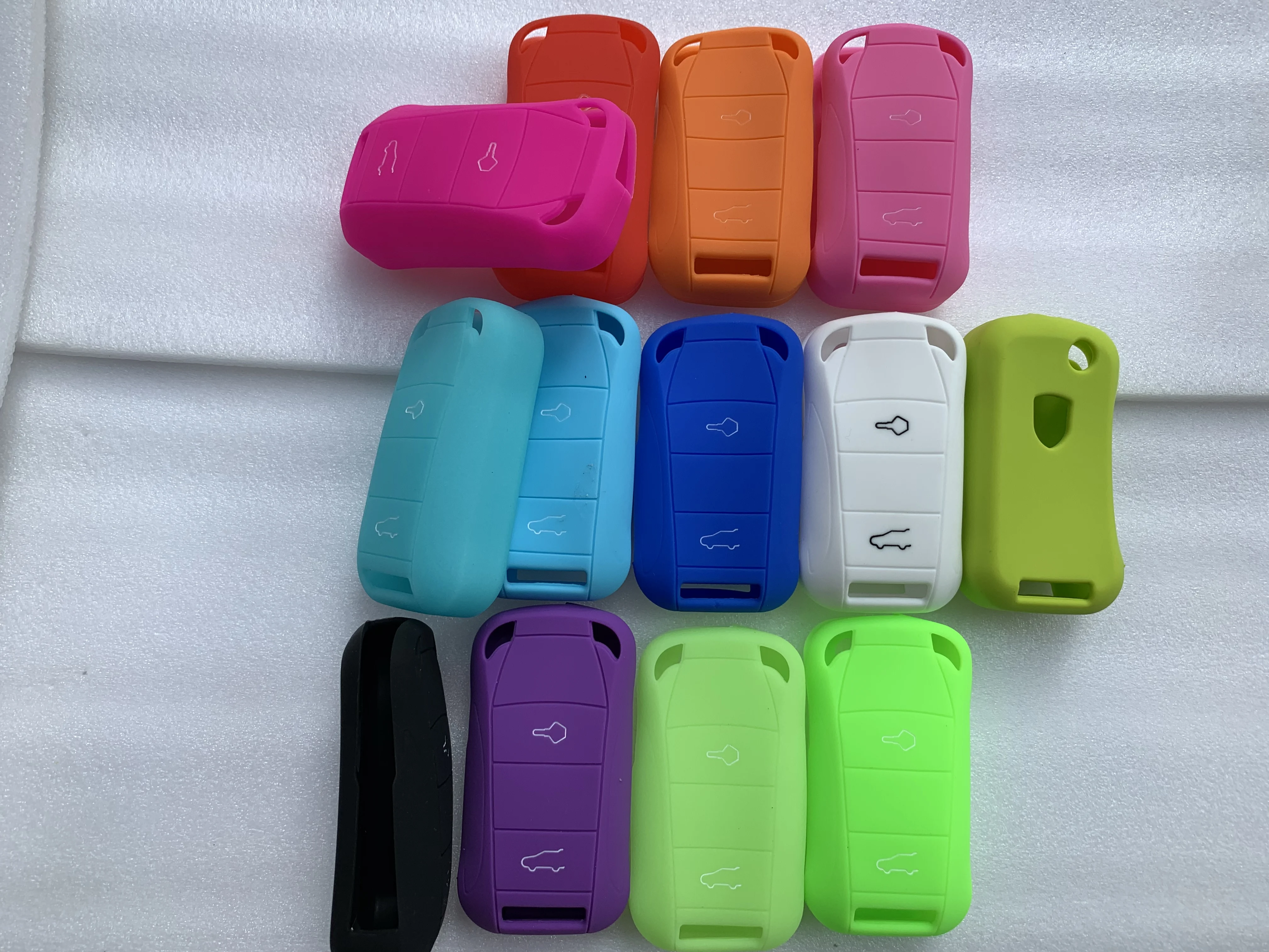 Новый силиконовой резины ключи крышка Чехол протектор комплект Fob в виде ракушки