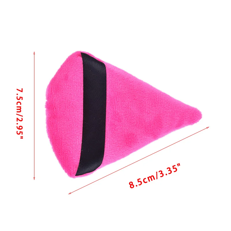 2PCS Triangle Velvet Powder Cosmetic Puff Mini Beauty Sponge Bigger In Wet Foundation Makeup Puff Tools 2 Colors