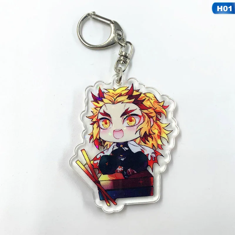 Аниме демон убийца: Kimetsu no Yaiba акриловый брелок для ключей Косплей Аниме Подарки