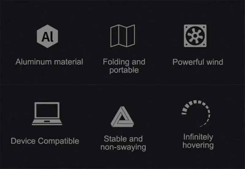 

Foldable Laptop Table Stand With Double Cooling Fan Ergonomic Aluminum Computer Stand Laptop Riser For Notebook Laptop Holder