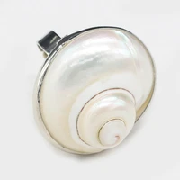 trendy nature sea shell finger rings retro simple ring jewelry for women girls party gift adjustable 25x30mm