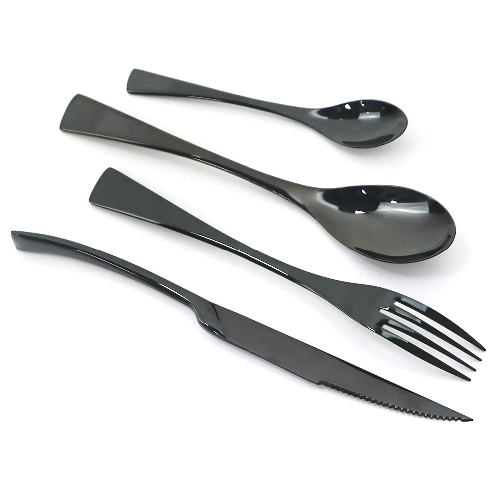 

304 Stainless Steel Dinnerware Set Steak Knife Forks Dessert Spoon Tableware Set Western 5Pcs Cutlery Set Kitchen Silverware Set