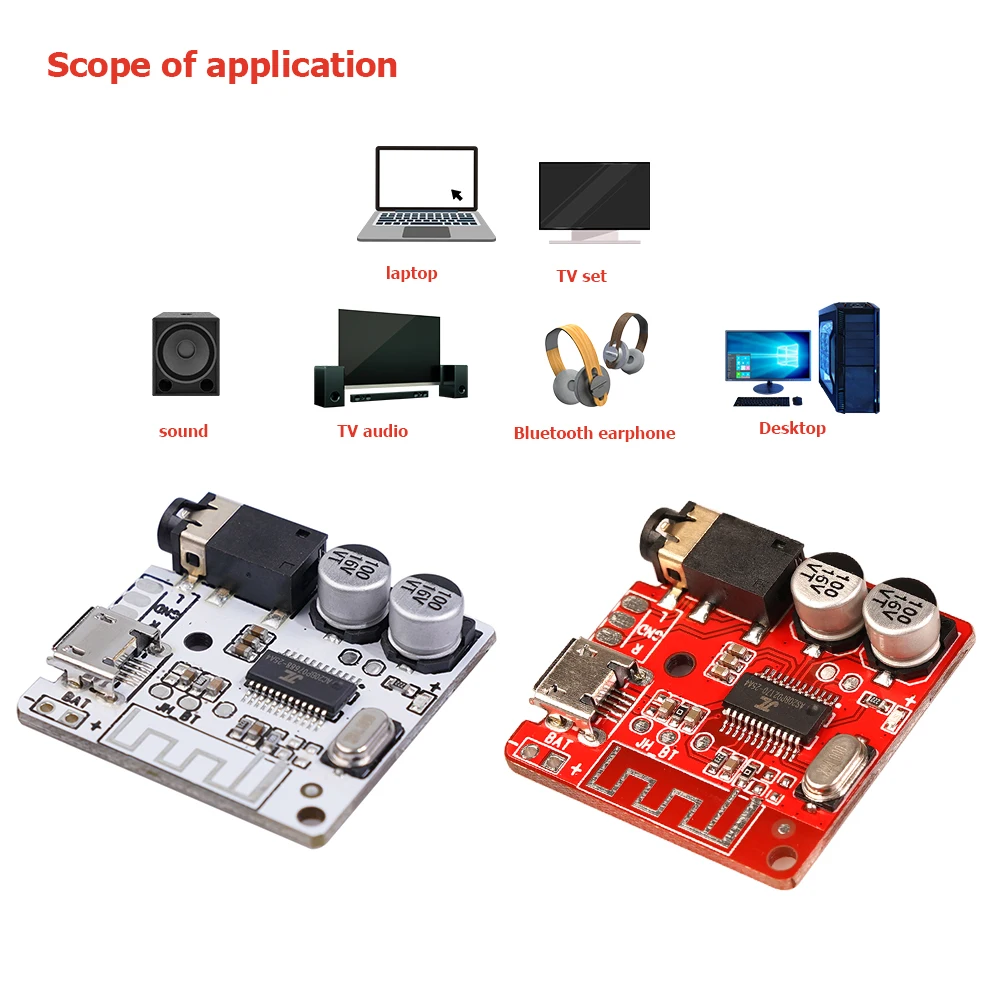

DIY Bluetooth Audio Receiver Module BT5.0 3.5mm MP3 Wireless Stereo Music Player PCB Decoder Board