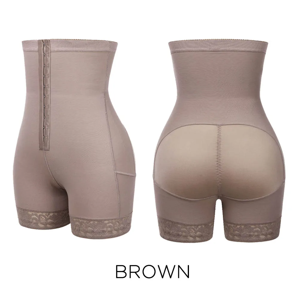BROWN Lover beauty, Корректирующее белье размера плюс для увеличения ягодиц, Корректирующее белье, утягивающее белье - Цвет: BROWN