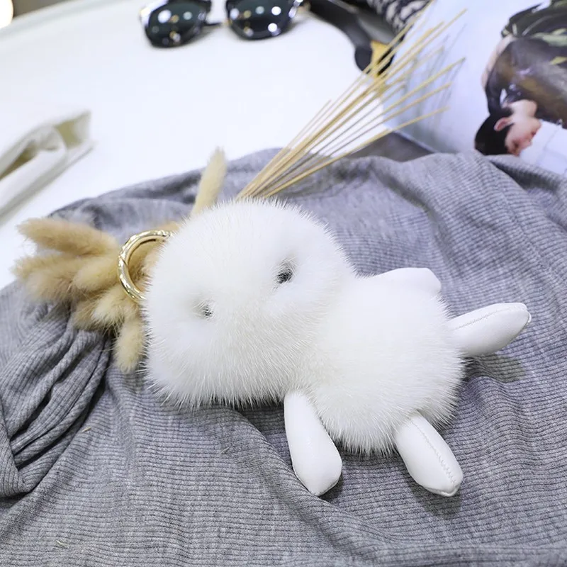 Новинка 2019 брелок из меха норки маленький Медвежонок меховая сумка кулон кожаные