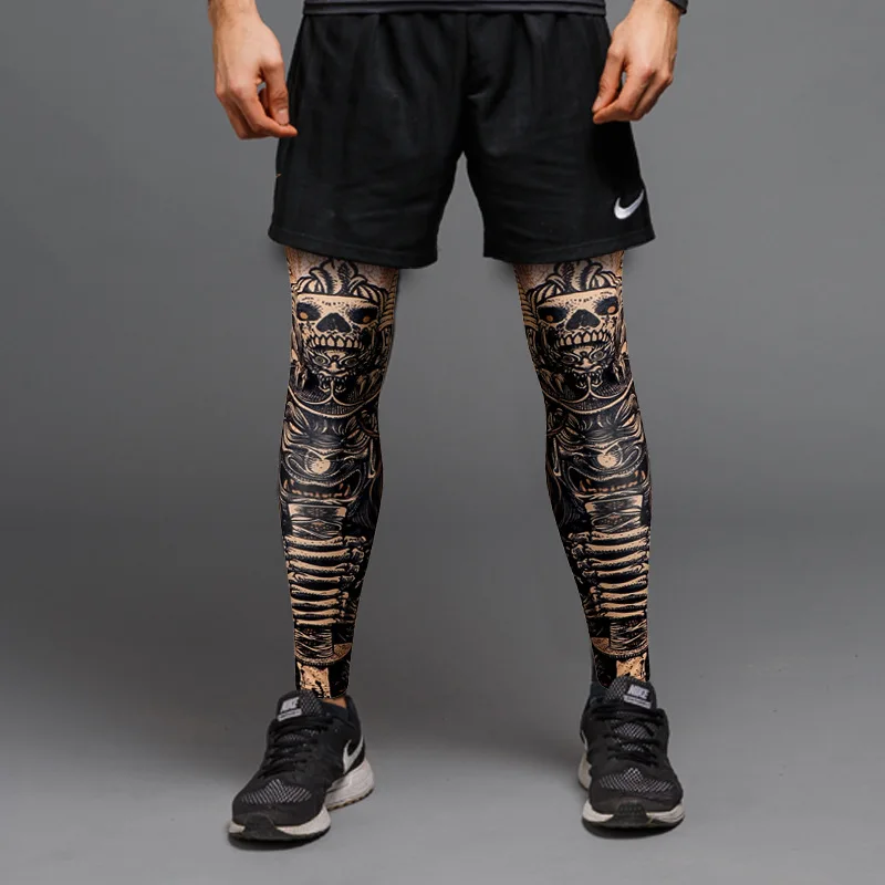 3D скелетоны мужские спортивные беговые марафоны Спортивные Чулки выше колена