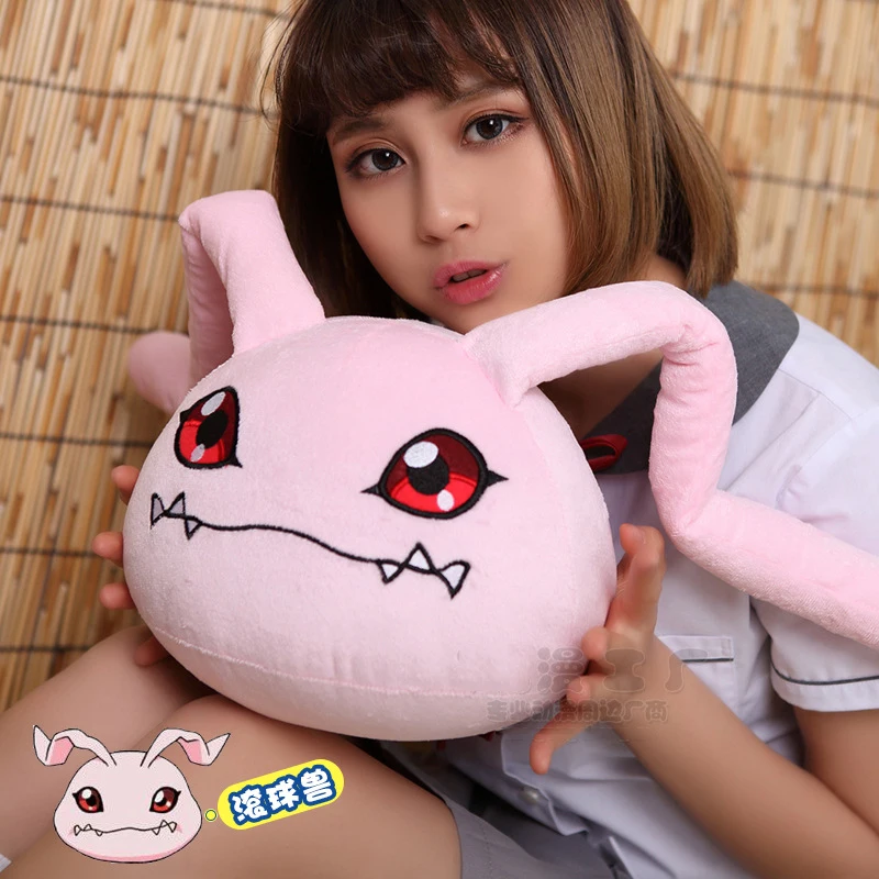 

Anime Digital Monster Taichi's Koromon Cosplay Doll Plush Stuffed Cushion Throw Pillow Toy Long Ear Anime Digital Monster Taichi
