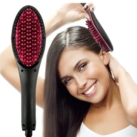 hair straightener brush ceramic ionic fast straightening hair comb flat iron lcd display ptc heater straight hair styling