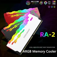 2021 new ra 2 ram memory bank heat sink cooler argb colorful flashing heat spreader for pc desktop computer accessories