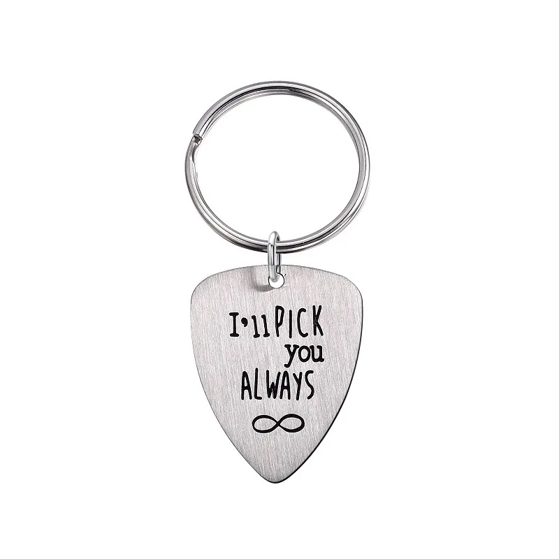Европа и США титановая сталь I'LL выбрать вас всегда Гитара брелок оптовая