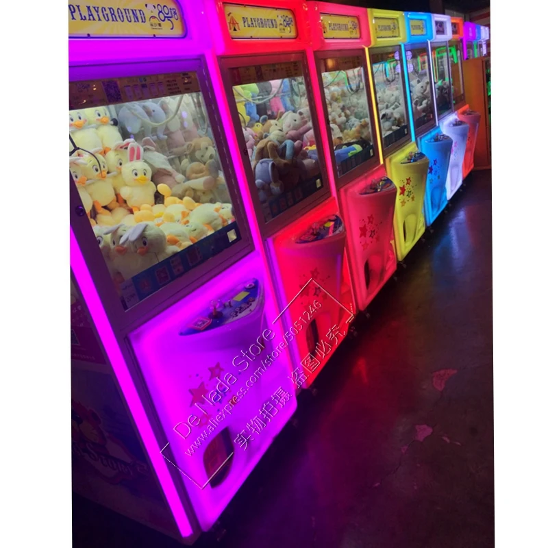 Игровой центр красочный свет коготь краны машина ловить плюшевые игрушки
