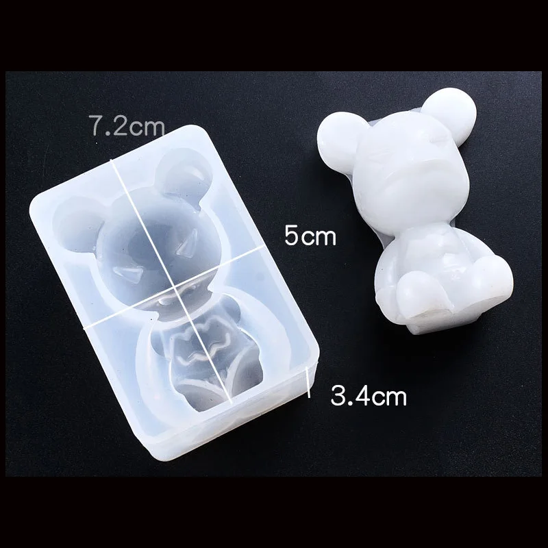 man bear Popular1PC милые животные собака медведь Силиконовая форма в виде кролика форма для торта DIY шоколадная посуда для выпечки украшения торта пластырь - Цвет: man bear