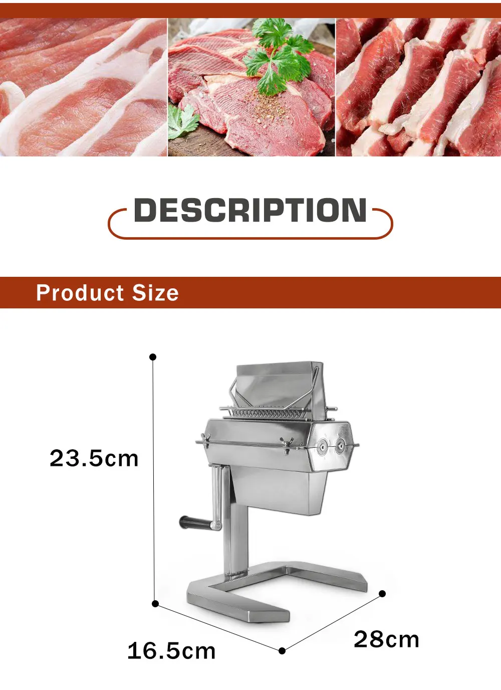 ITOP нержавеющая сталь " Мясо Tenderizer с 2 лезвиями Steaker куриные ролики коммерческий Мясорубки Кухонные инструменты