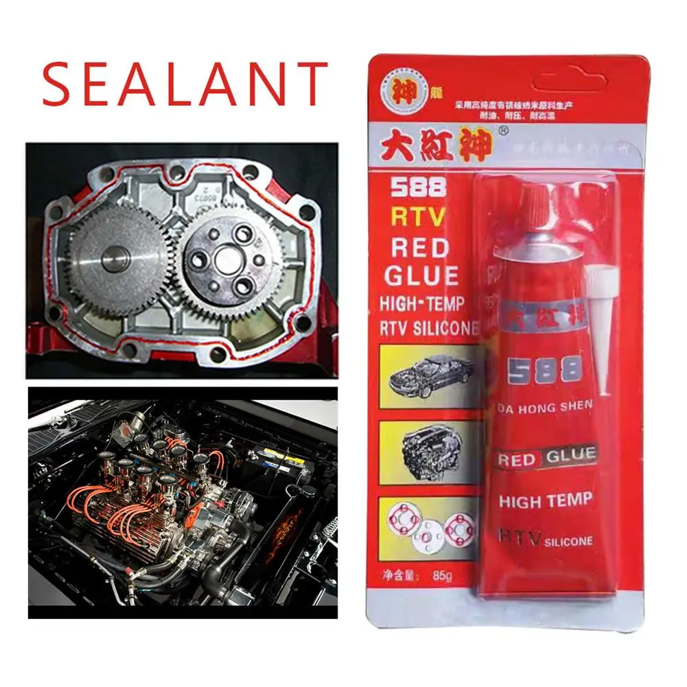 85 г герметик сильный клей высокотемпературный RTV красный крепежный для