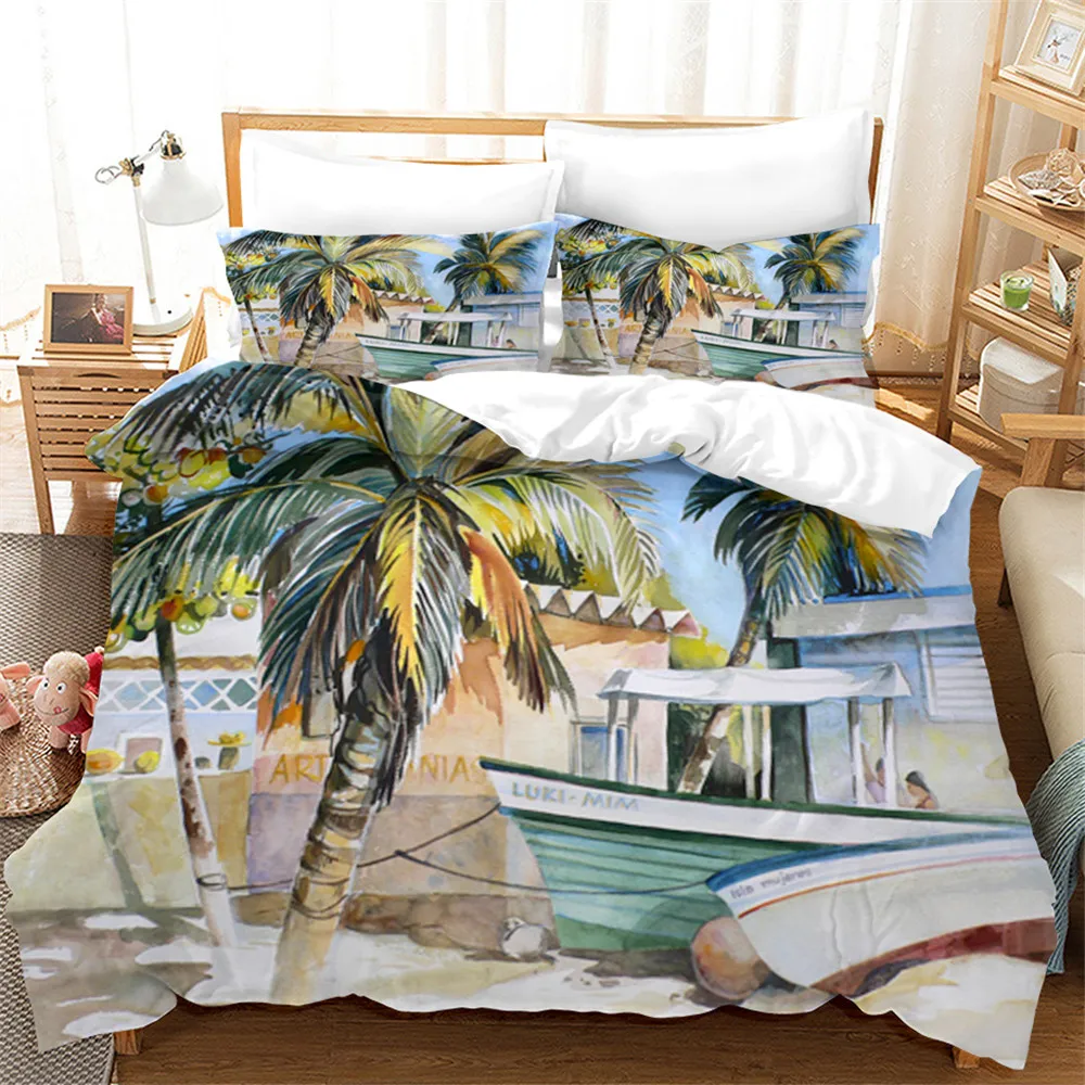 Остров декорации постельное белье красивые роскошные 2/3 шт. Постельное Coco Beach
