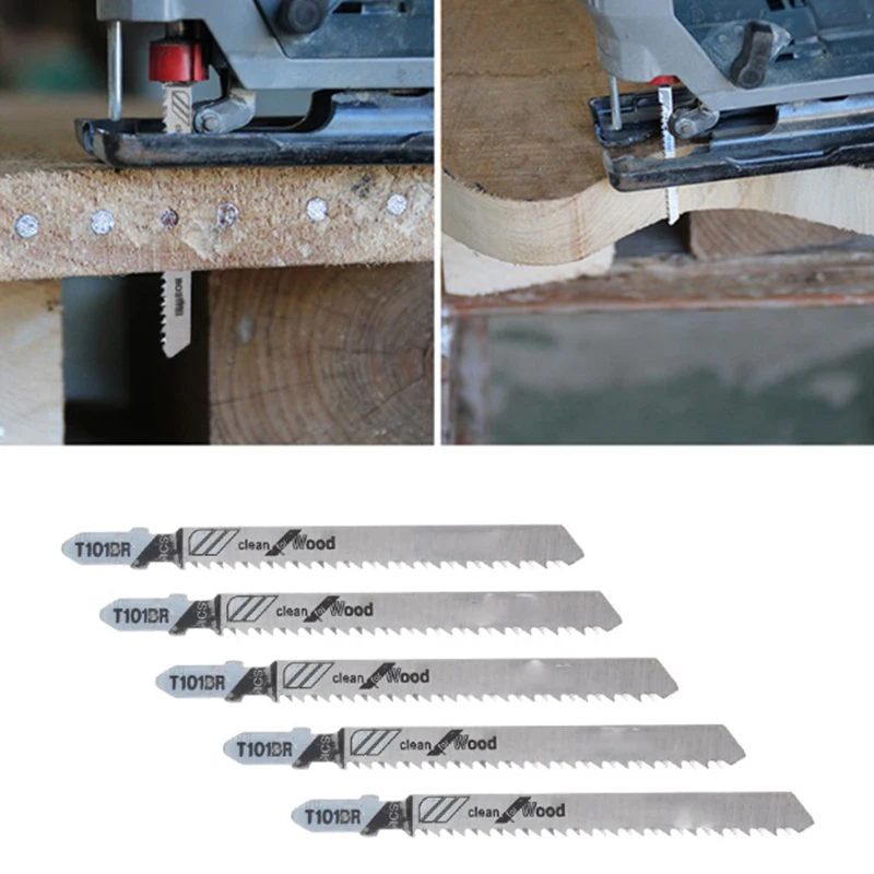

Tools Jig Saw Blades Woodworking Cutting Workshop Supplies 5pcs HCS 101BR