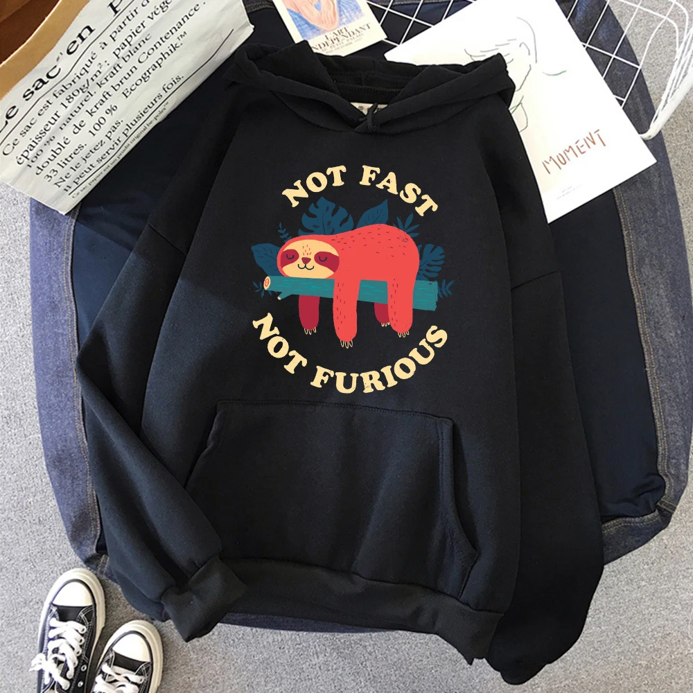 

Faul Sloth Nicht Schnell Nicht Furious Hoodies Hip Hop Herbst Hohe Mann Komfortable Pullover