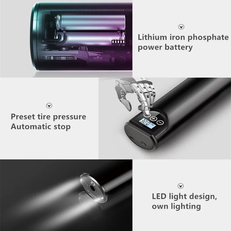 Перезаряжаемый воздушный насос портативный беспроводной электрический Быстрый