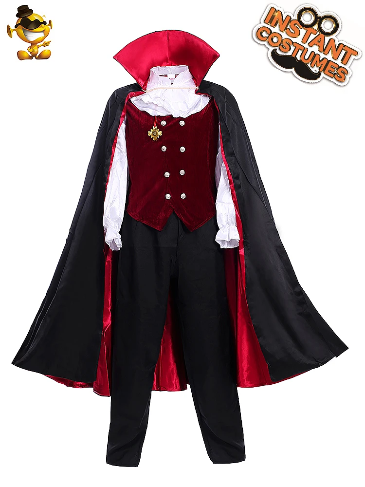 

DSPLAY Original Cosplay Deluxe Boy's Vampire Costume Kid's Darkness Luxurious Fashionable Halloween Party Boys Sets
