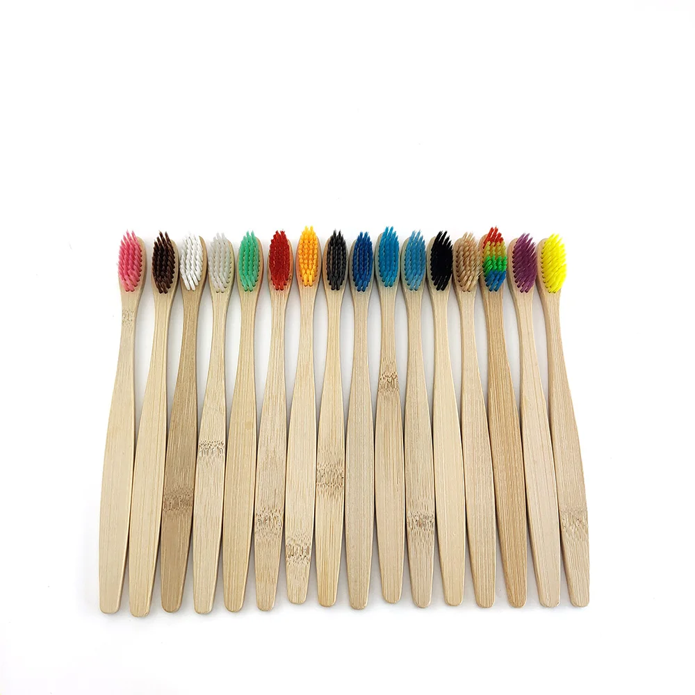 

12PCS Zero Waste EcoFriendly Bamboo Toothbrush Biodegradable Toothbrushes Natural Vegan Organic Brushes With Wooden Handle