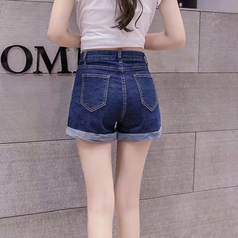 Ковбойские шорты женская летняя Корейская версия эластичные облегающие с